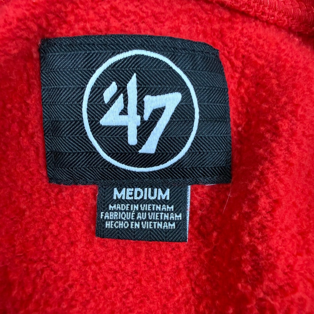 47' Brand Boston Red Sox Mens Medium Red Fleece Pullover Hoodie MLB Baseball - Picture 8 of 10